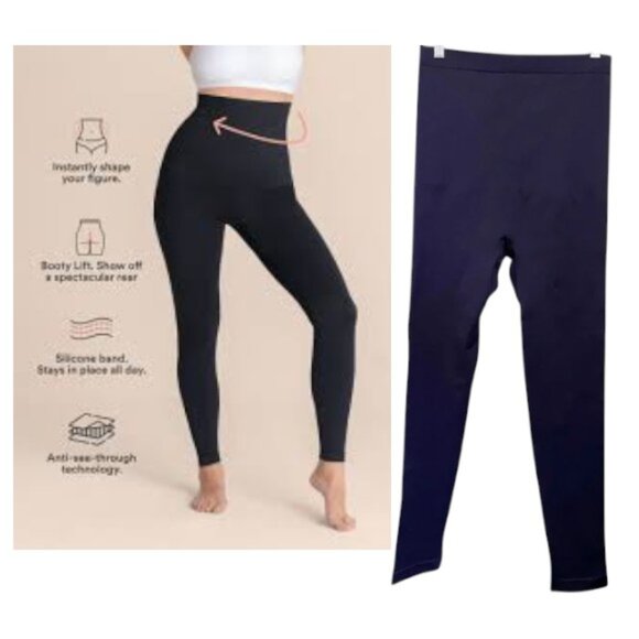 Shapermint Essentials High Waist Shaping Leggings Empetua 42075 Size L Navy Blue - Picture 1 of 11